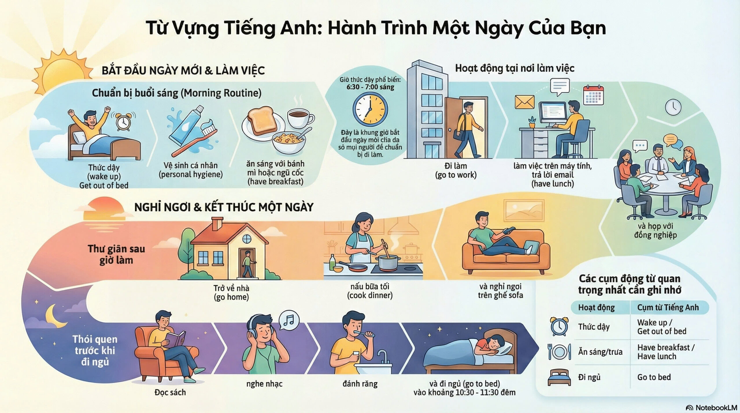 📚 TỪ VỰNG TIẾNG ANH QUEN THUỘC TRONG MỘT NGÀY CỦA CON 📚 TỪ VỰNG TIẾNG ANH QUEN THUỘC TRONG MỘT NGÀY CỦA CON